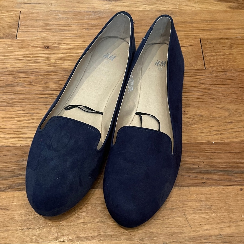 Blue H&M Women's (dark navy blue) Faux Suede Loafers
